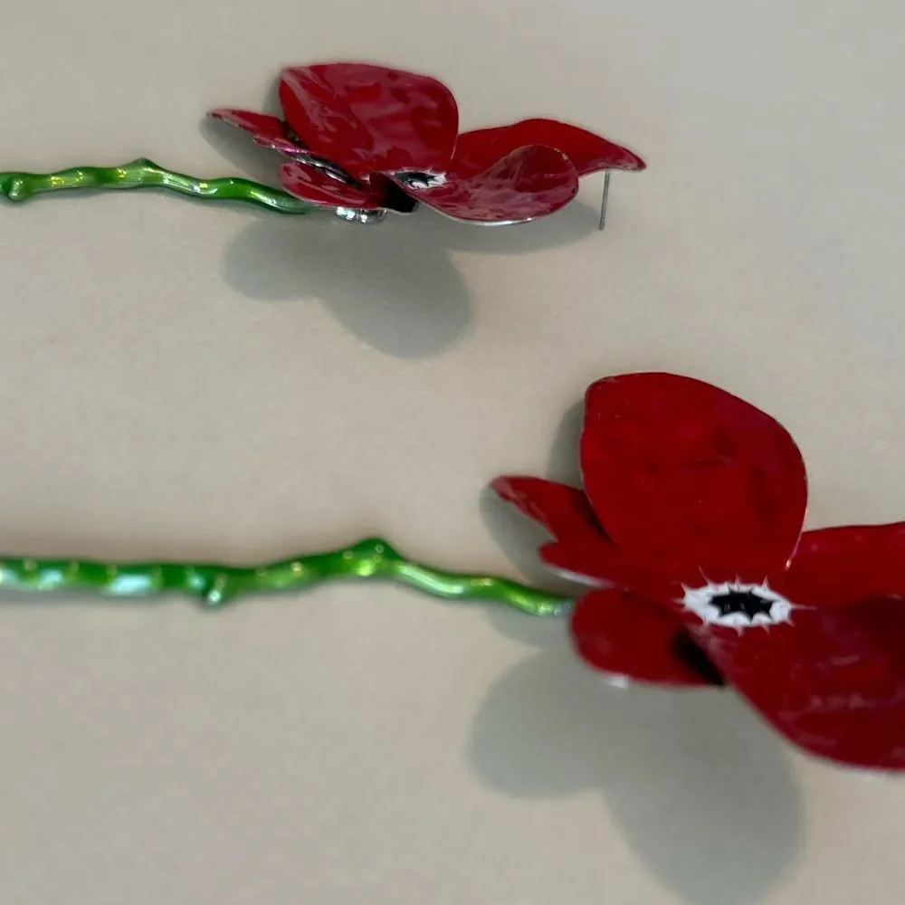 Flower statement earrings N1034 - Picture 4 of 5